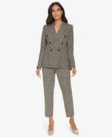 Calvin Klein Womens Houndstooth Double Breasted Jacket Vest Ankle Pants