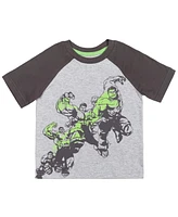 Avengers Toddler Boys Marvel Spider-Man Black Panther Iron Man Hulk Captain America 2 Pack Graphic T-Shirts to