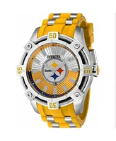 Invicta Men's 42073 Nfl Pittsburgh Steelers Quartz 3 Hand Blue, White, Silver, Red, Yellow Dial Watch