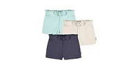 Gerber Baby Girls Pull-On Knit Shorts, 3-Pack