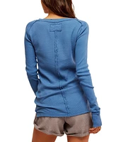 Free People Women's Care Cotton Thermal Long-Sleeve Top