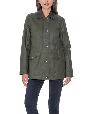 Sebby Collection Women's Waxy Cotton Anorak Jacket