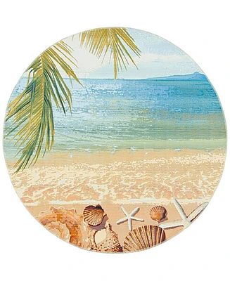 Safavieh Barbados Indoor/Outdoor BAR555A 8'x8' Round Area Rug