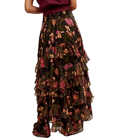 Free People Women's Lolita Ruffled Floral Print Maxi Skirt