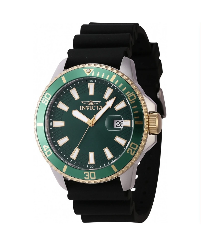 Invicta Men's 46134 Pro Diver Quartz 3 Hand Green Dial Watch