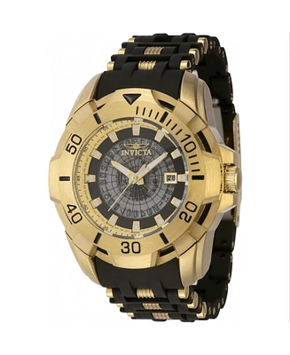 Invicta Men's 44129 Sea Spider Quartz Multifunction Black, Gold, Transparent Dial Watch