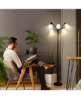 Brightech Medusa 74" Led 5-Light Floor Lamp with Interchangeable Shades