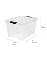 Iris 53 Quart Stack & Pull Box, Clear