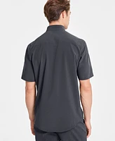 Alfani Men's Breathable Short-Sleeve Button-Down Shirt, Created for Macy's