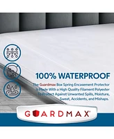 Guardmax Waterproof and Zippered Box Spring Cover - 6 Sided California King White