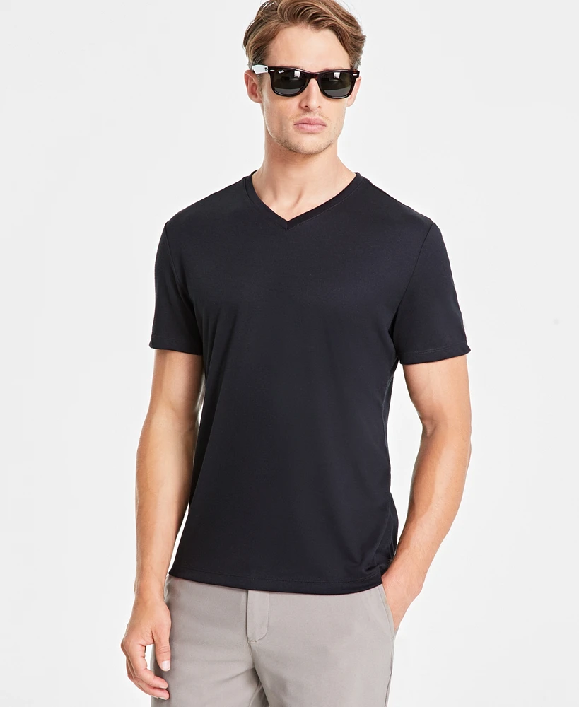 Alfani Men's Travel Stretch V-Neck T-Shirt, Created for Macy's