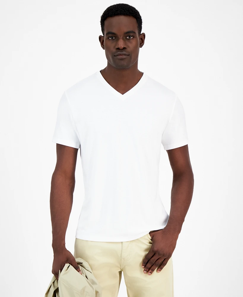 Alfani Men's Travel Stretch V-Neck T-Shirt, Created for Macy's