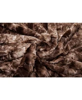 Chanasya Premium Wolf Faux Fur Throw Blanket - Soft, Fuzzy Sherpa & Minky Throw Blanket - For Bed or Couch - 90" x 66” (Twin Size)