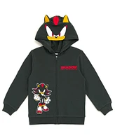 Sega Little Boys Sonic the Hedgehog Shadow Knuckles Fleece Zip Up Hoodie to