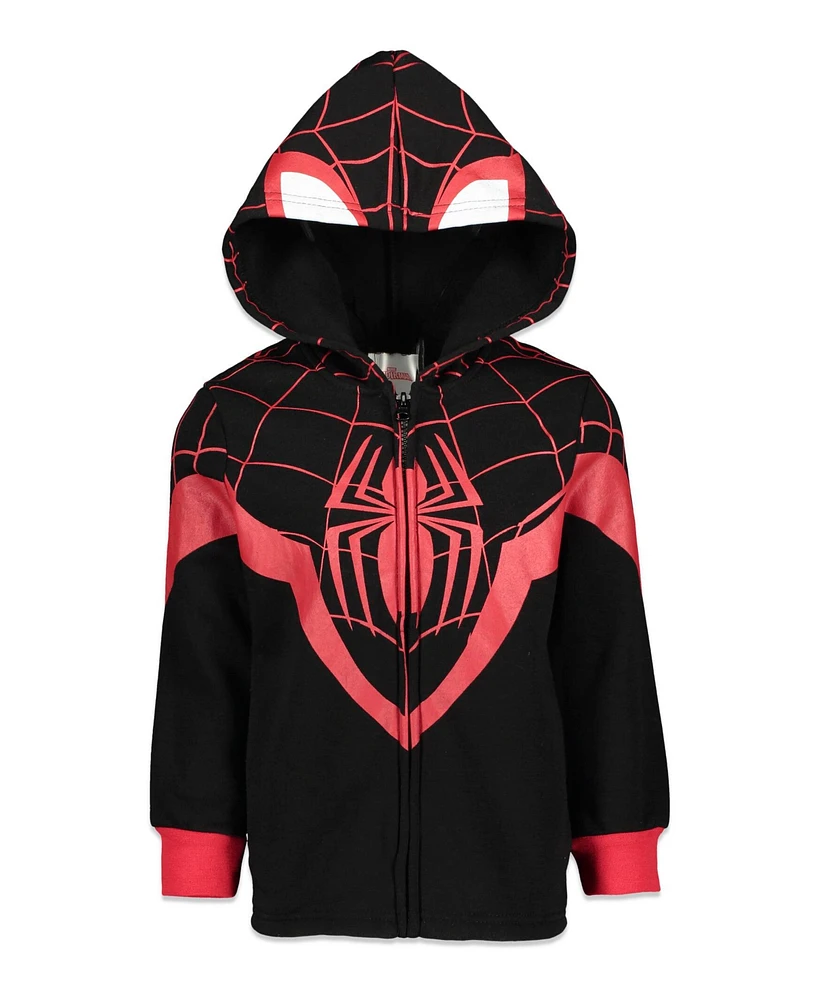 Spider-Man Boys Marvel Spider-Verse Fleece Zip Up Hoodie