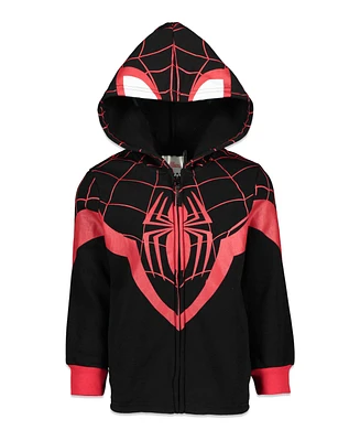 Spider-Man Boys Marvel Spider-Verse Fleece Zip Up Hoodie