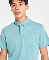 Alfani Alfatech Short Sleeve Marled Polo Shirt, Created for Macy's