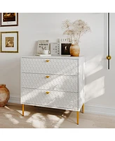 Boyel Living 32"Tall 3-Drawer Storage Cabinet Dresser Chest