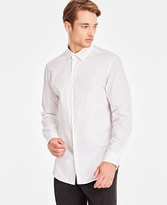 Alfani Men's Modern Classic-Fit Stretch Solid Button-Down Shirt, Created for Macy's