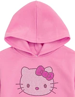 Hello Kitty Little Girls Fleece Pullover Hoodie to