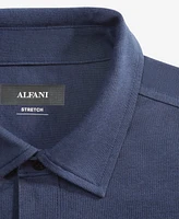 Alfani Men's Classic-Fit Heathered Jersey-Knit Button-Down Shirt, Created for Macy's