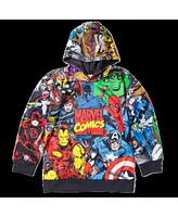 Marvel Boys Avengers Spider-Man Venom Iron Man Fleece Pullover Hoodie to