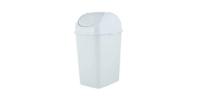 Superio Mini 1.25 Gallon Plastic Trash can with Swing Top Lid