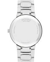 Movado Men's Portfolio Swiss Quartz Stainless Steel Watch 40MM - Silver