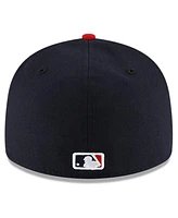 New Era Men's Navy/Red Cleveland Guardians National Baseball Hall of Fame Low Profile 59FIFTY Fitted Hat