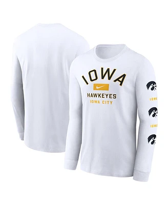 Nike Men's White Iowa Hawkeyes Primetime Classic Location Long Sleeve T-Shirt