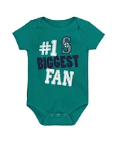 Outerstuff Baby Boys and Girls Fanatics Seattle Mariners Fan Pennant 3-Pack Bodysuit Set