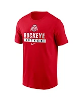 Nike Men's Scarlet Ohio State Buckeyes Ice Hockey Sport Drop T-Shirt