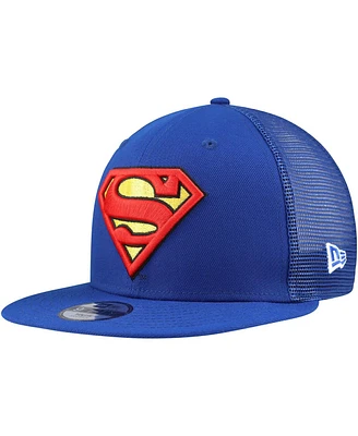 New Era Big Boys and Girls Blue Superman 9FIFTY Trucker Snapback Hat