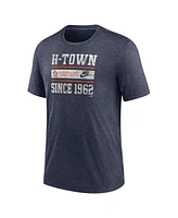 Nike Men's Heather Navy Houston Astros Cooperstown Collection Local Stack Tri-Blend T-Shirt