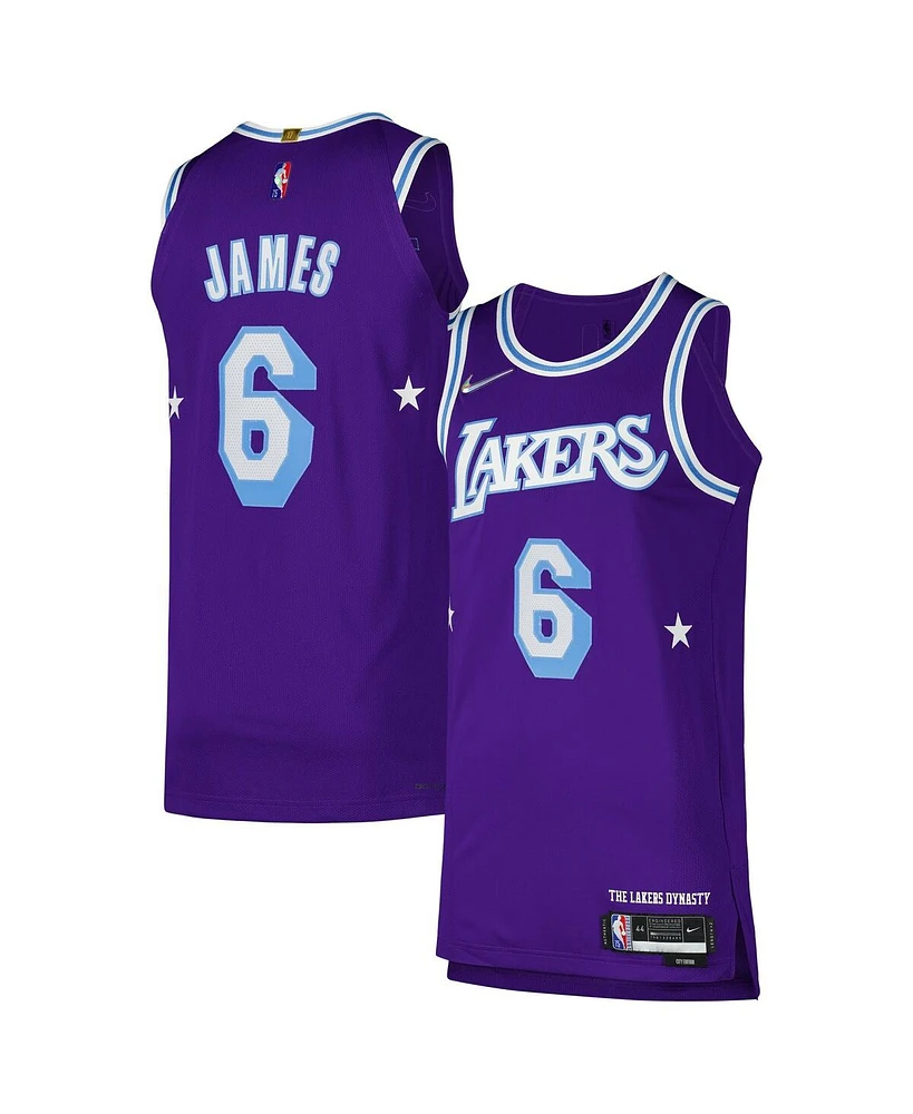 Nike Men's LeBron James Purple Los Angeles Lakers Authentic Player Jersey - City Edition