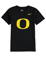 Nike Big Boys and Girls Black Oregon Ducks Cotton Logo T-Shirt