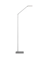 Possini Euro Design Bentley Modern Minimalist Style Task Floor Lamp Led Bright Lighting 61" Tall Silver Aluminum Adjustable Touch On Off for Living Ro