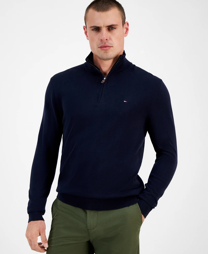 Tommy Hilfiger Men's Quarter-Zip Pullover Knit Sweater