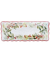 Certified International Christmas Gatherings 2-Pc. Melamine Appetizer Set