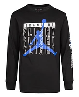 Jordan Big Boys Jumpman Flight Logo Long Sleeve T-shirt