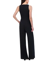 Vince Camuto Women's Signature Crepe Crossover-Neck Jumpsuit