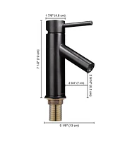 Yescom Aquaterior 1 Hole Bathroom Round Faucet Cold & Hot Water for Undermount Vessel Sink Orb