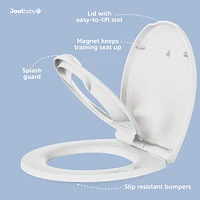 Jool Baby Toddler Jool Quick Flip Toilet Seat with Built-In Potty & Splash Guard Training