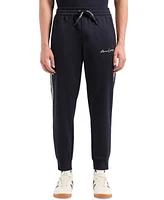 A|X Armani Exchange Men's Striped Logo Jogger Pants