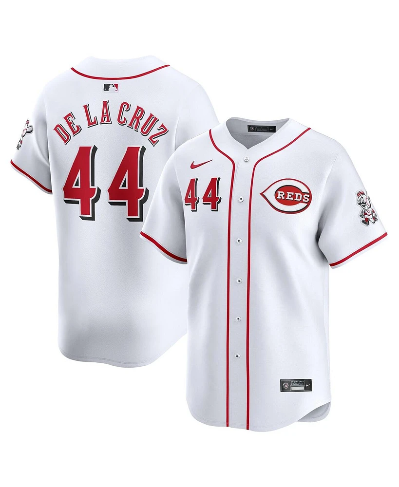 Nike Big Boys and Girls Elly De La Cruz White Cincinnati Reds Home Limited Player Jersey