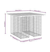 vidaXL Patio Bench Gabion Design 39.4"x40.2"x28.3" Solid Wood Douglas