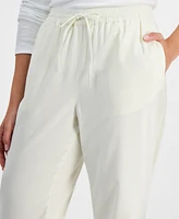 Style & Co Petite Solid Pull-On Cotton Drawstring Pants, Created for Macy's