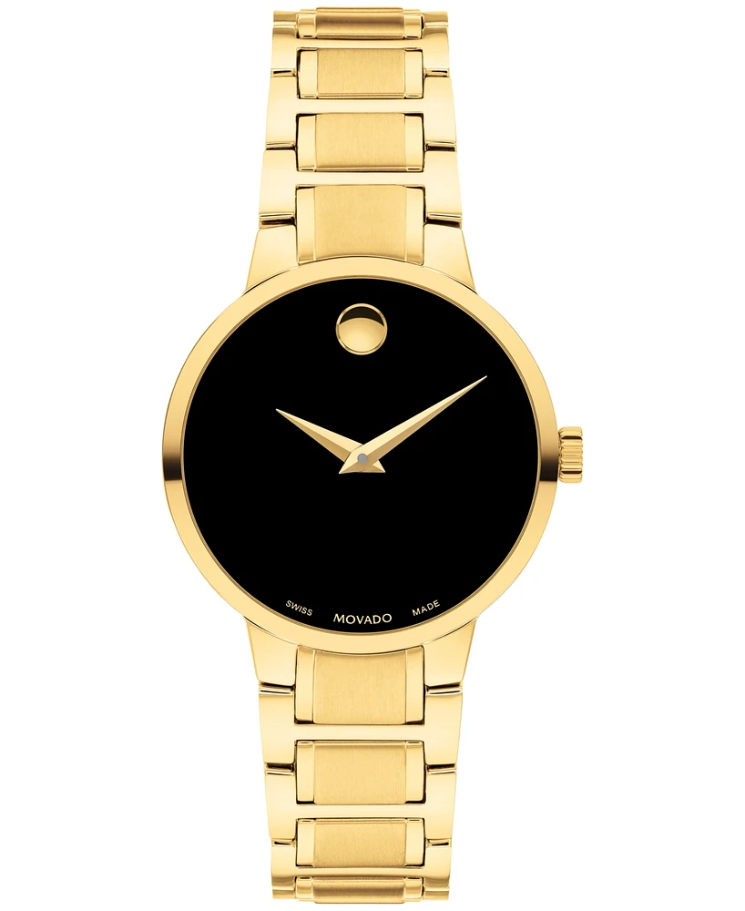 Movado Women's Portfolio Swiss Quartz Yellow Pvd Watch 28MM