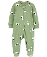 Carter's Baby Boys 1-Piece Dog-Print 2-Way-Zip Cotton Sleep & Play Footed Pajamas