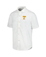 Tommy Bahama Men's White Tennessee Volunteers Coconut Point Palm Vista IslandZone Camp Button-Up Shirt